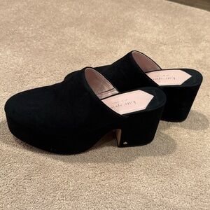 Kate Spade Black Suede Mules